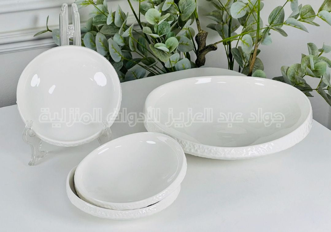 طقم جاط فواكه + 6 صحون بورسلان