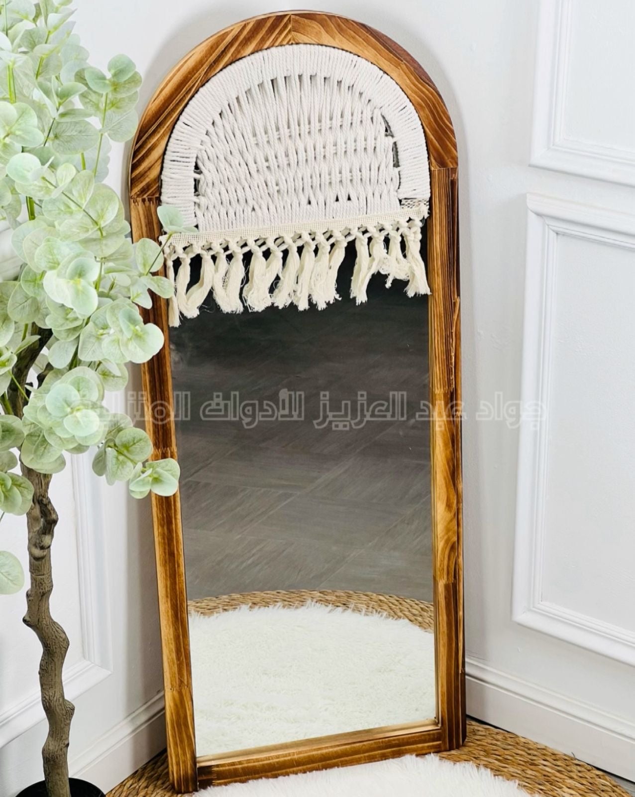 مراة اطار خشب