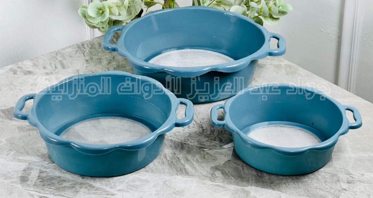 طقم منخل طحين بلاستيك