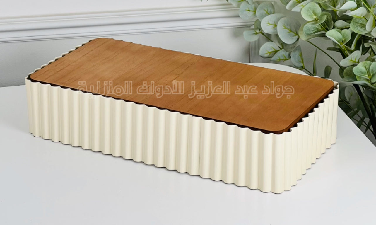 ستاند ضيافة معدن وجه خشب