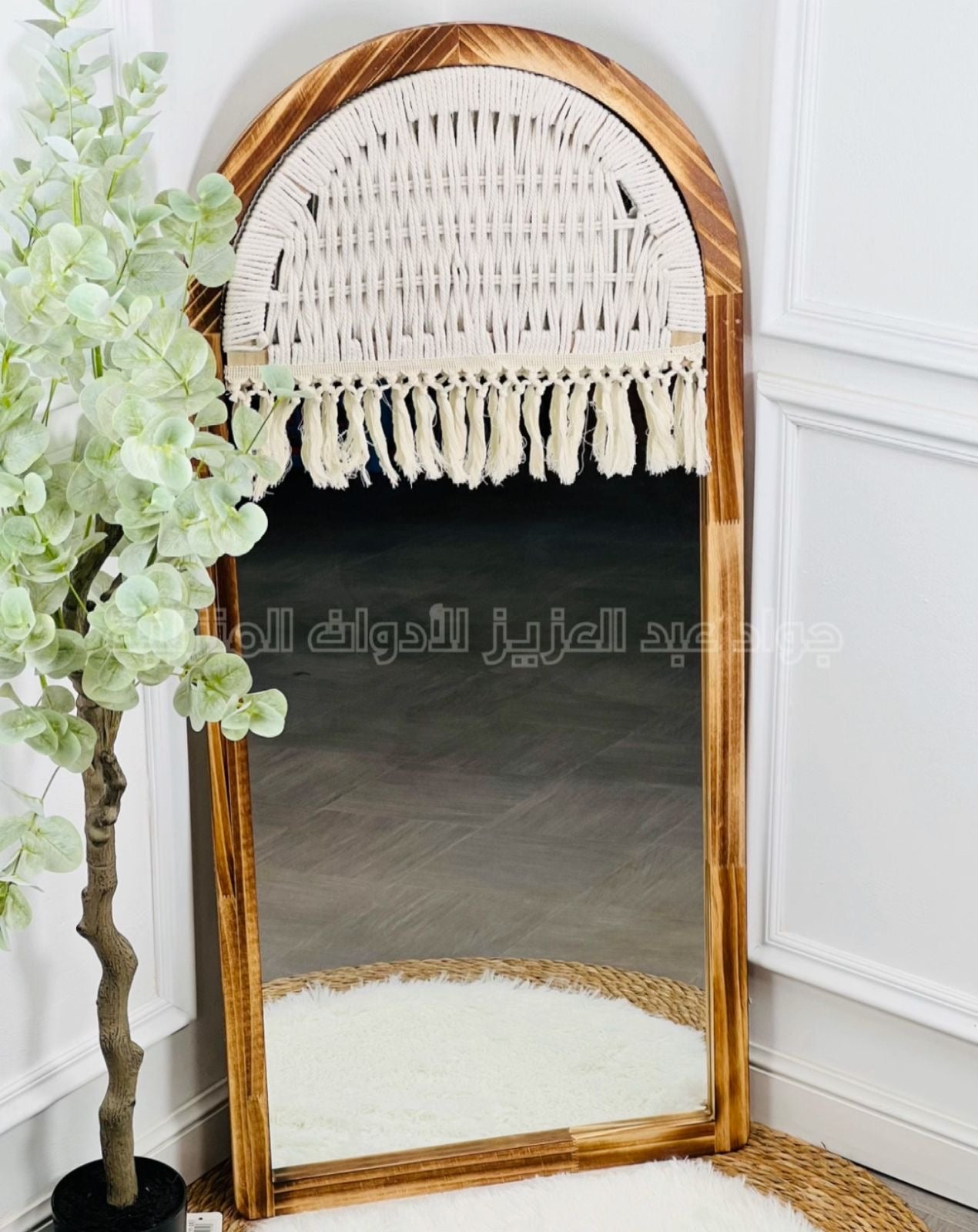 مراة اطار خشب
