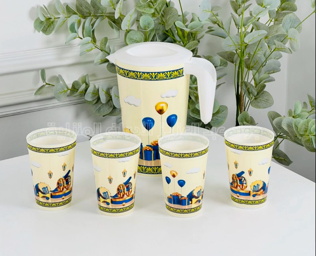 طقم شاف + 4 كاسات